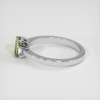 0.82 Ct. Yellowish Green Sapphire Ring, Platinum 950 4