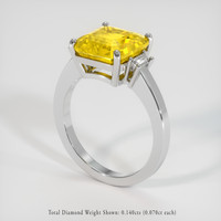 5.14 Ct. Yellow Sapphire Ring, Platinum 950 2