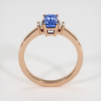 0.96 Ct. Blue Sapphire Ring, 14K Rose Gold 3