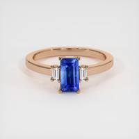 0.96 Ct. Blue Sapphire Ring, 18K Rose Gold 1