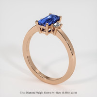 0.96 Ct. Blue Sapphire Ring, 18K Rose Gold 2