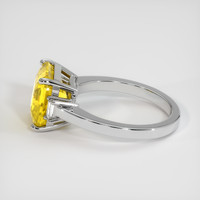 5.14 Ct. Yellow Sapphire Ring, 14K White Gold 4