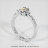 1.06 Ct. Bi Color Sapphire Ring, 18K White Gold 2