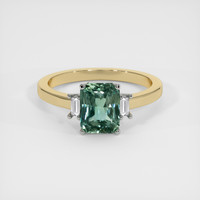 2.22 Ct. Sapphire Ring, 14K White & Yellow 1