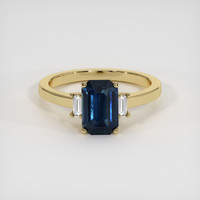 2.23 Ct. Greenish Blue Sapphire Ring, 10K Yellow Gold 1