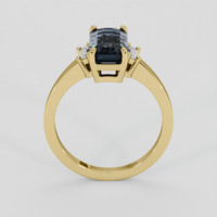 3.04 Ct. Greenish Blue Sapphire Ring, 10K Yellow Gold 3