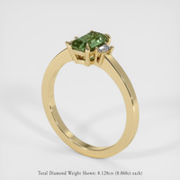 1.29 Ct. Green Sapphire Ring, 14K Yellow Gold 2