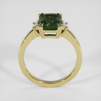3.02 Ct. Bluish Green Sapphire Ring, 14K Yellow Gold 3
