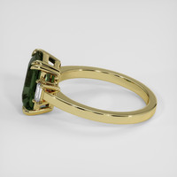 3.02 Ct. Bluish Green Sapphire Ring, 14K Yellow Gold 4