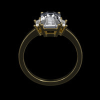 3.57 Ct. Sapphire Ring, 14K Yellow Gold 3