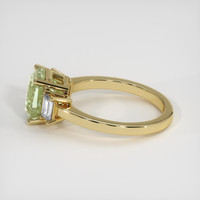 3.16 Ct. Yellowish Green Sapphire Ring, 14K Yellow Gold 4