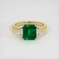 2.23 Ct. Emerald Ring, 18K Yellow Gold 1