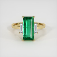2.66 Ct. Emerald Ring, 18K Yellow Gold 1