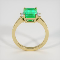 3.07 Ct. Emerald Ring, 18K Yellow Gold 3