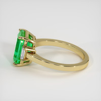3.07 Ct. Emerald Ring, 18K Yellow Gold 4