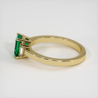 1.08 Ct. Emerald Ring, 18K Yellow Gold 4