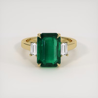 3.37 Ct. Emerald Ring, 18K Yellow Gold 1