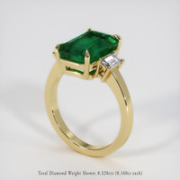 3.37 Ct. Emerald Ring, 18K Yellow Gold 2