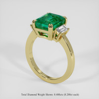 3.75 Ct. Emerald Ring, 18K Yellow Gold 2
