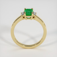 0.87 Ct. Emerald Ring, 18K Yellow Gold 3