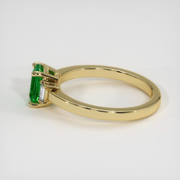 0.87 Ct. Emerald Ring, 18K Yellow Gold 4