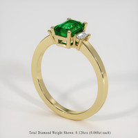 1.22 Ct. Emerald Ring, 18K Yellow Gold 2