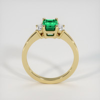 0.83 Ct. Emerald Ring, 18K Yellow Gold 3