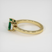 0.83 Ct. Emerald Ring, 18K Yellow Gold 4
