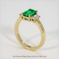 1.36 Ct. Emerald Ring, 18K Yellow Gold 2