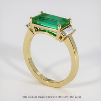 2.97 Ct. Emerald Ring, 18K Yellow Gold 2