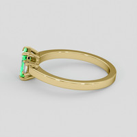 0.51 Ct. Emerald Ring, 18K Yellow Gold 4