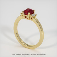 1.12 Ct. Ruby Ring, 18K Yellow Gold 2