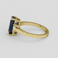 3.04 Ct. Greenish Blue Sapphire Ring, 18K Yellow Gold 4