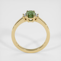 1.29 Ct. Green Sapphire Ring, 18K Yellow Gold 3