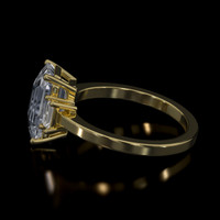 3.57 Ct. Sapphire Ring, 18K Yellow Gold 4
