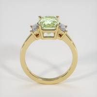 3.16 Ct. Yellowish Green Sapphire Ring, 18K Yellow Gold 3
