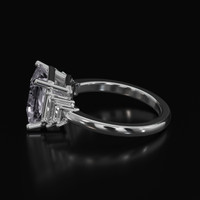 3.43 Ct. Gemstone Ring, Platinum 950 1