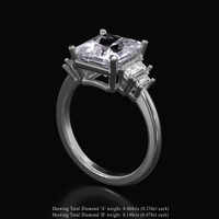 3.43 Ct. Gemstone Ring, Platinum 950 3
