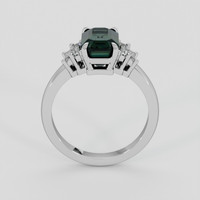 2.56 Ct. Bluish Green Sapphire Ring, Platinum 950 3