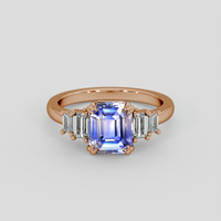 2.53 Ct. Bi Color Sapphire Ring, 18K Rose Gold 1