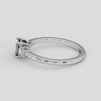 0.78 Ct. Green Sapphire Ring, 14K White Gold 4
