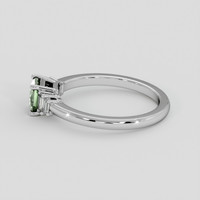 0.76 Ct. Green Sapphire Ring, 14K White Gold 4