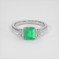 1.23 Ct. Emerald Ring, 18K White Gold 1