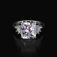 3.43 Ct. Gemstone Ring, 18K White Gold 1