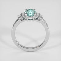 1.88 Ct. Greenish Blue Sapphire Ring, 18K White Gold 3