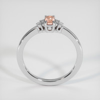 0.61 Ct. Padparadscha Sapphire Ring, 18K White Gold 3