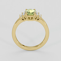 1.11 Ct. Yellowish Green Sapphire Ring, 10K Yellow Gold 3