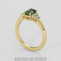 1.20 Ct. Yellowish Green Sapphire Ring, 10K Yellow Gold 2