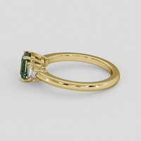 1.20 Ct. Yellowish Green Sapphire Ring, 10K Yellow Gold 4