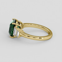 4.07 Ct. Green Sapphire Ring, 10K Yellow Gold 4